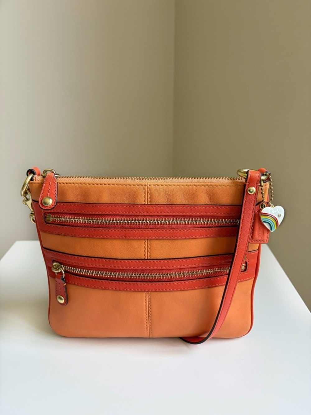 Coach Bonnie Double Zip Pocket Swing Crossbody Bag